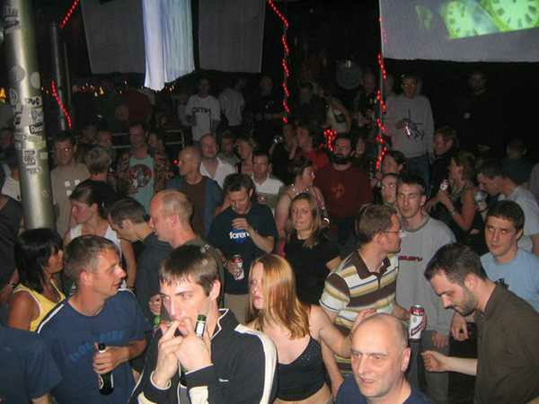 Crowd dancing at an Egebamyasi live show