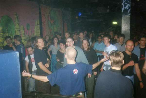 Crowd dancing at an Egebamyasi live show