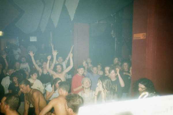 Crowd dancing at an Egebamyasi live show