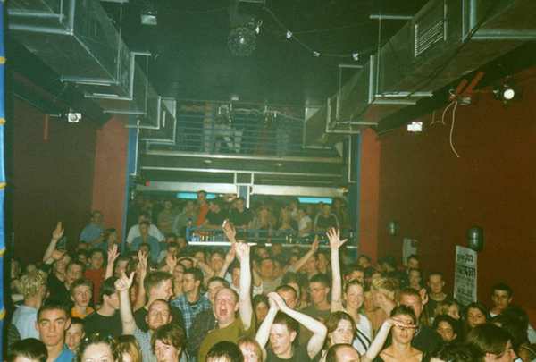 Crowd dancing at an Egebamyasi live show