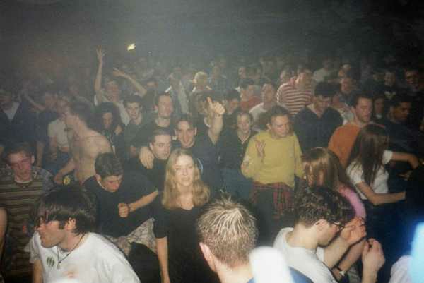 Crowd dancing at an Egebamyasi live show