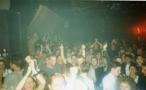Crowd dancing at an Egebamyasi live show