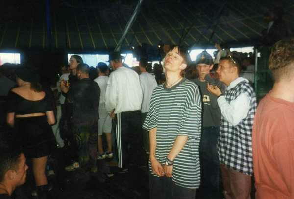 Crowd dancing at an Egebamyasi live show