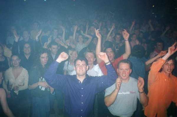 Crowd dancing at an Egebamyasi live show