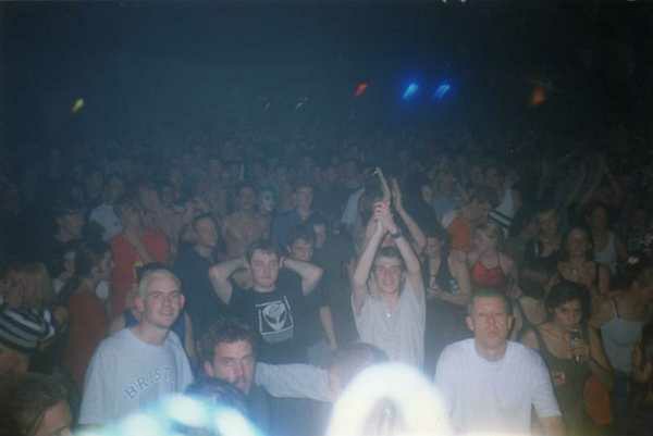 Crowd dancing at an Egebamyasi live show
