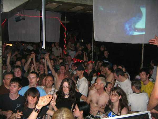 Crowd dancing at an Egebamyasi live show