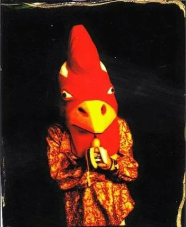 Egebamyasi performing in a signature chicken suit
